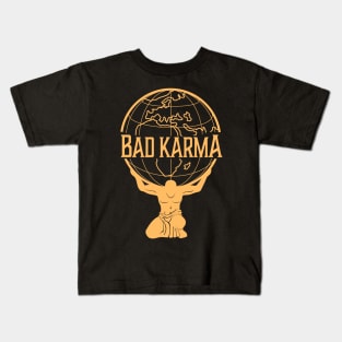 Ancient Greek Atlas God Bad Karma Earth Globe Kids T-Shirt
